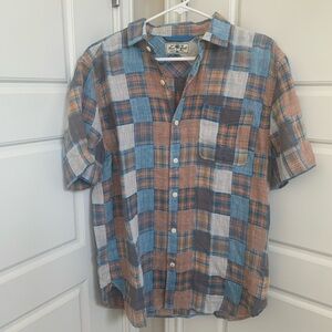 True Grit Short Sleeve Button Down Shirt, Size Small